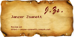 Janzer Zsanett névjegykártya