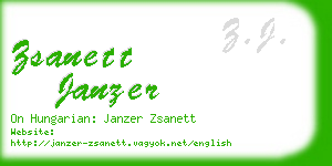 zsanett janzer business card